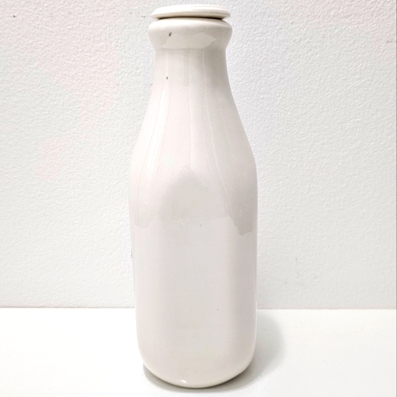 Vintage Ceramic Painted Milk Bottle Carafe - Picture 3 of 13
